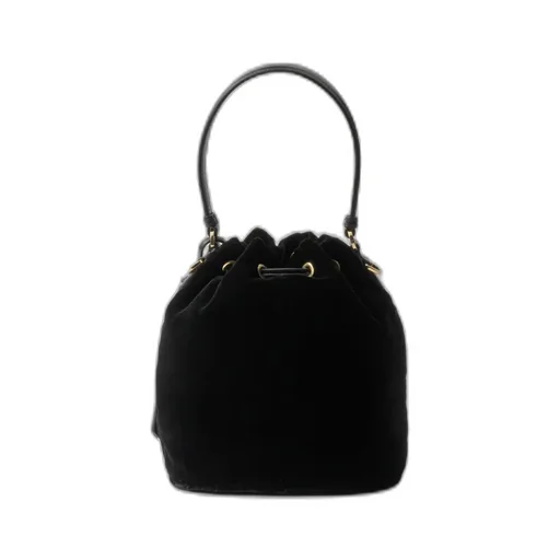 Velvet Mini-Bag With Nappa Leather Details