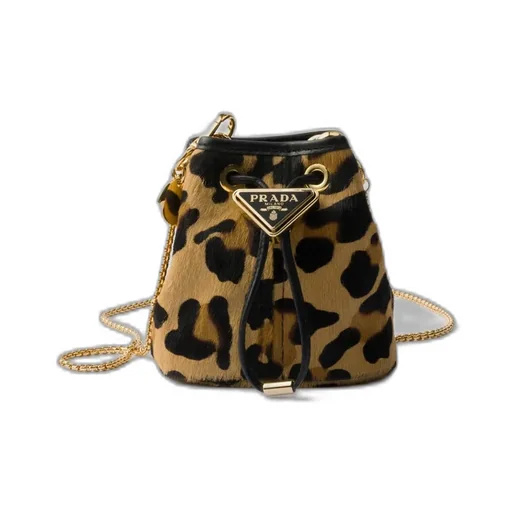 Printed Leather Mini Pouch