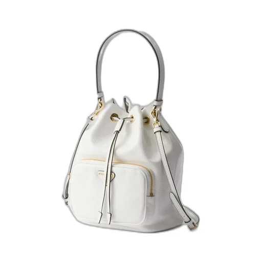 Prada Duet Naplak Patent Leather Bucket Bag