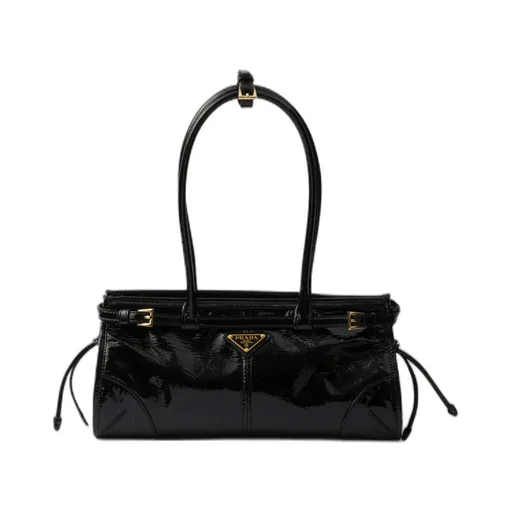 Prada Bonnie Medium Naplak Patent Leather Handbag