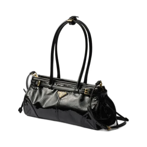 Prada Bonnie Medium Naplak Patent Leather Handbag