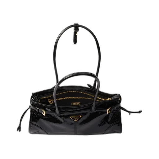 Prada Bonnie Medium Naplak Patent Leather Handbag