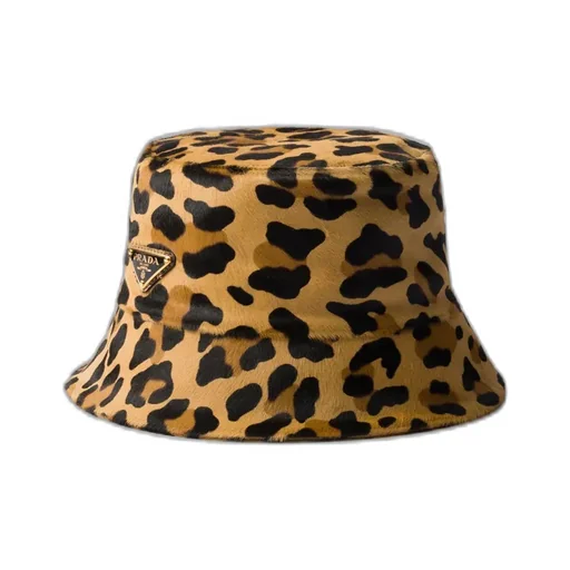 Printed Leather Bucket Hat