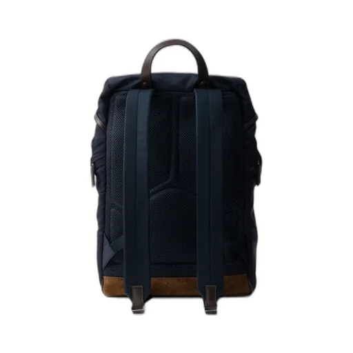Re-Nylon And Leather Backpack