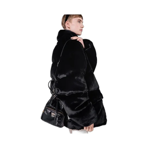 Prada Duet Naplak Patent Leather Bucket Bag
