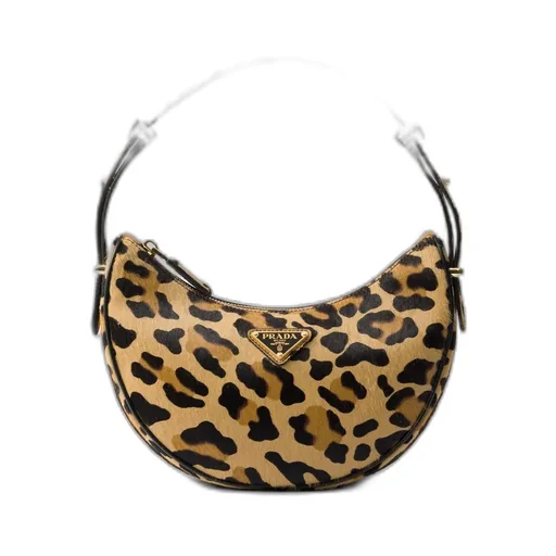 Prada Arqué Printed Leather Shoulder Bag