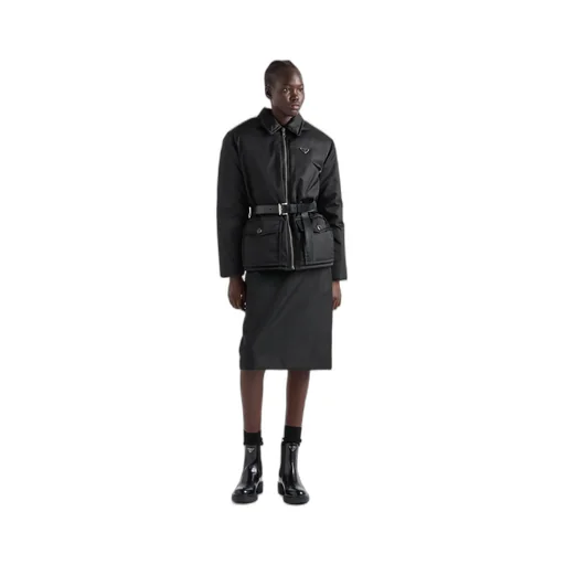 Re-Nylon Down Jacket With Belt
