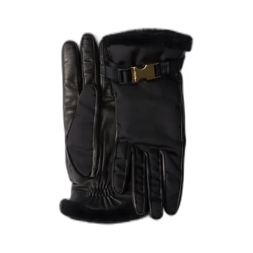 Re-Nylon And Shearling Gloves