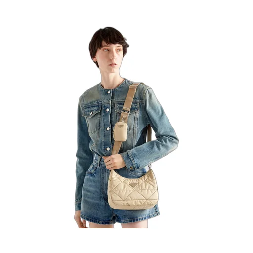 Padded Re-Nylon Shoulder Bag