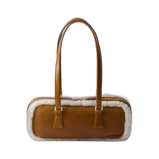 Medium Shearling Two-Handle Bag