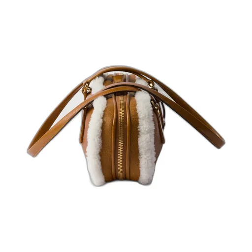 Medium Shearling Two-Handle Bag
