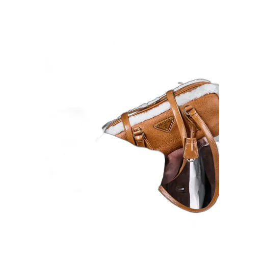 Medium Shearling Two-Handle Bag