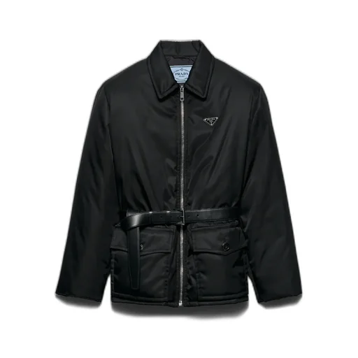 Re-Nylon Down Jacket With Belt