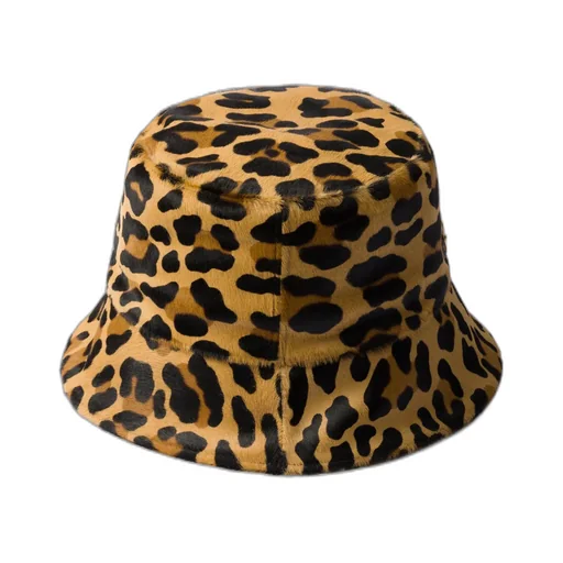 Printed Leather Bucket Hat