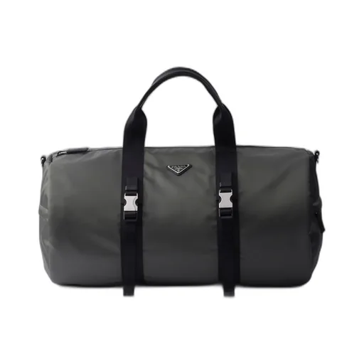 Re-Nylon And Saffiano Leather Duffle Bag