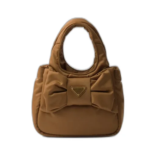 Padded Re-Nylon Mini-Bag With Bow