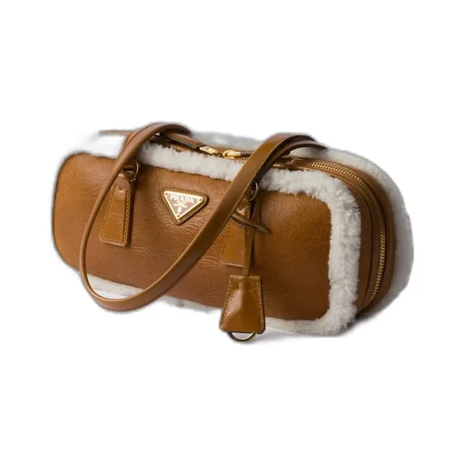 Medium Shearling Two-Handle Bag