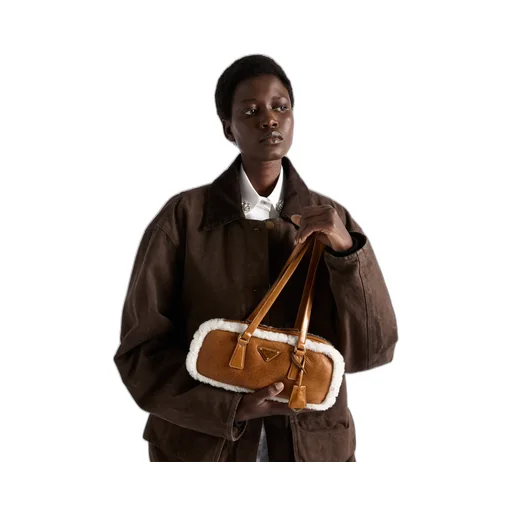 Medium Shearling Two-Handle Bag