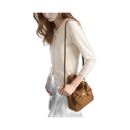 Padded Re-Nylon Mini-Bag With Bow