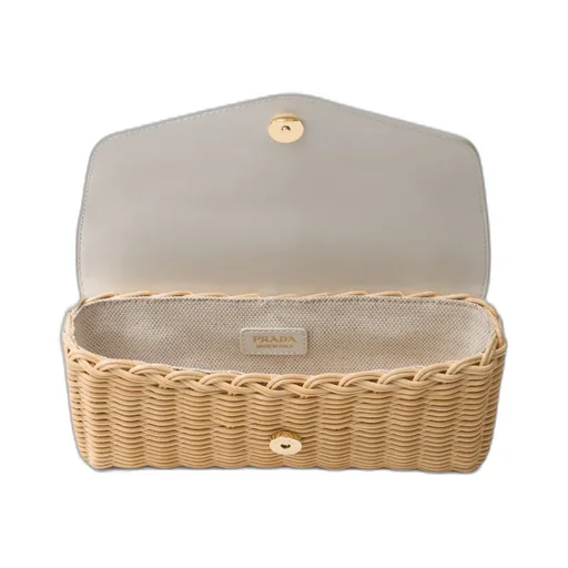 Wicker And Leather Mini Bag