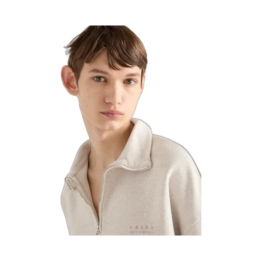 Long-Sleeved Cotton Polo Shirt
