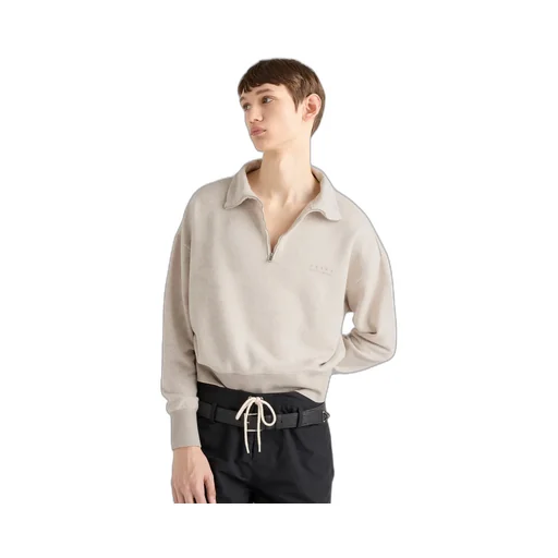 Long-Sleeved Cotton Polo Shirt