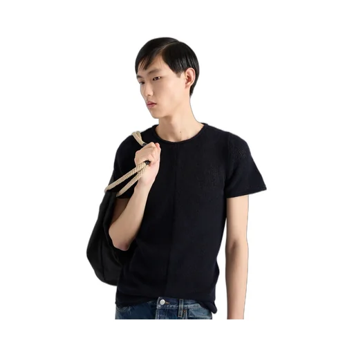 Short-Sleeved Cashmere Sweater
