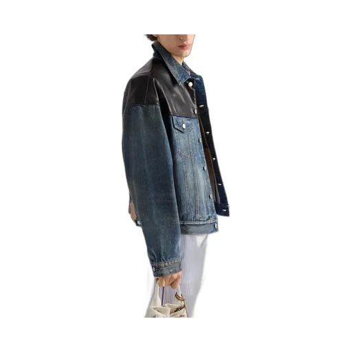 Denim And Leather Jacket