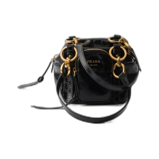 Prada Dangle Leather Top-Handle Mini-Bag