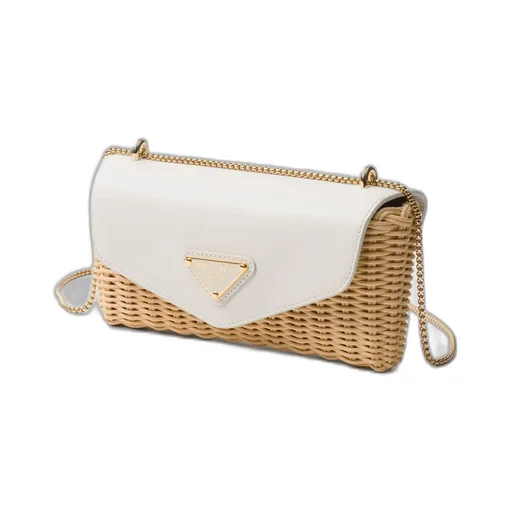 Wicker And Leather Mini Bag