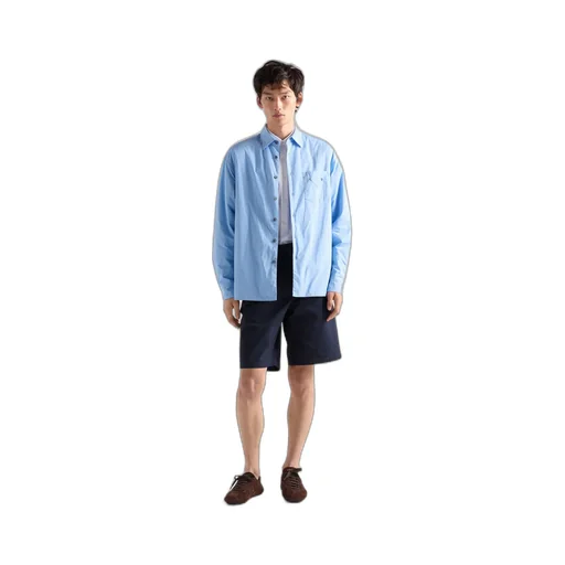 Vintage-Effect Cotton Bermudas