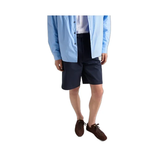 Vintage-Effect Cotton Bermudas