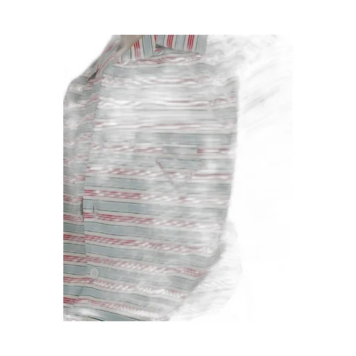 Striped Cotton And Silk Bowling Shirt