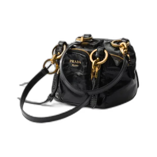 Prada Dangle Leather Top-Handle Mini-Bag