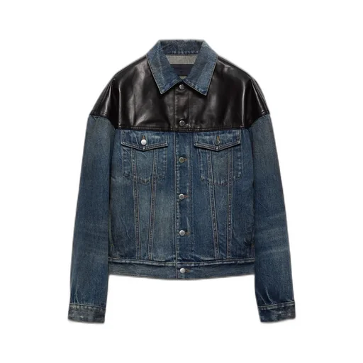 Denim And Leather Jacket