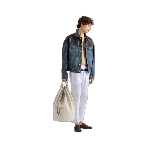 Denim And Leather Jacket