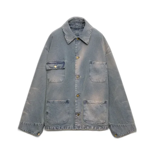 Distressed Canvas Blouson Jacket