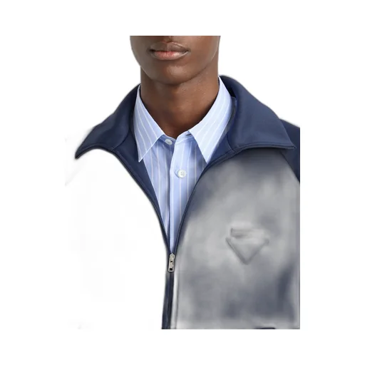 Zippered Technical Fabric Jacket