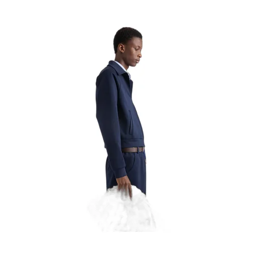 Zippered Technical Fabric Jacket