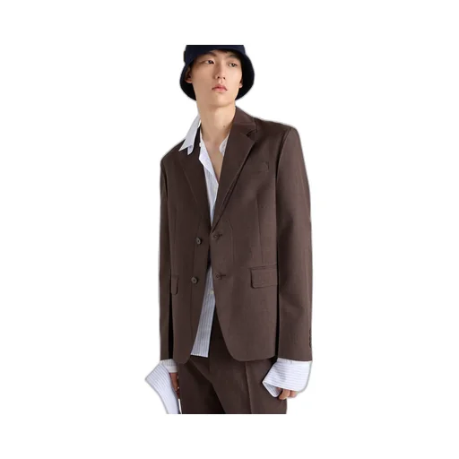 Single-Breasted Mohair And Silk Jacket