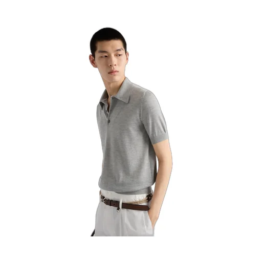 Cashmere And Silk Polo Shirt