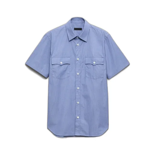 Short-Sleeved Cotton Shirt