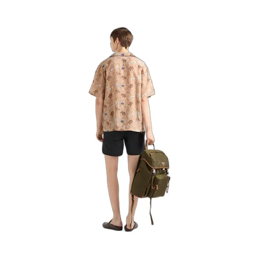 Printed Silk Blend Bowling Shirt