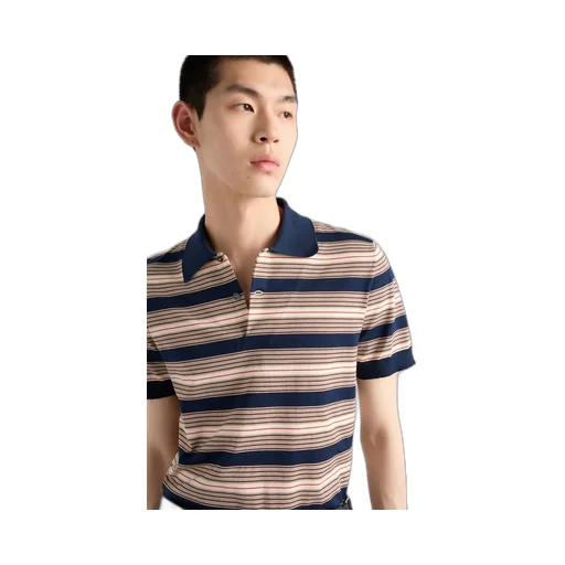 Striped Cotton Polo Shirt