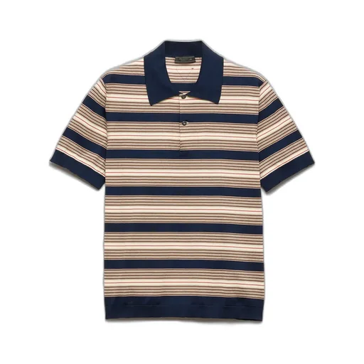 Striped Cotton Polo Shirt