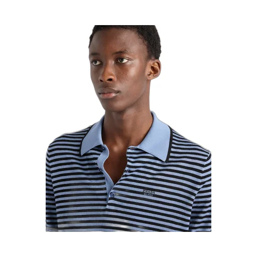 Striped Cotton Polo Shirt