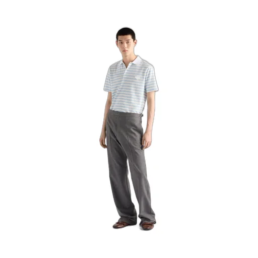 Striped Cotton Polo Shirt