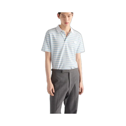 Striped Cotton Polo Shirt