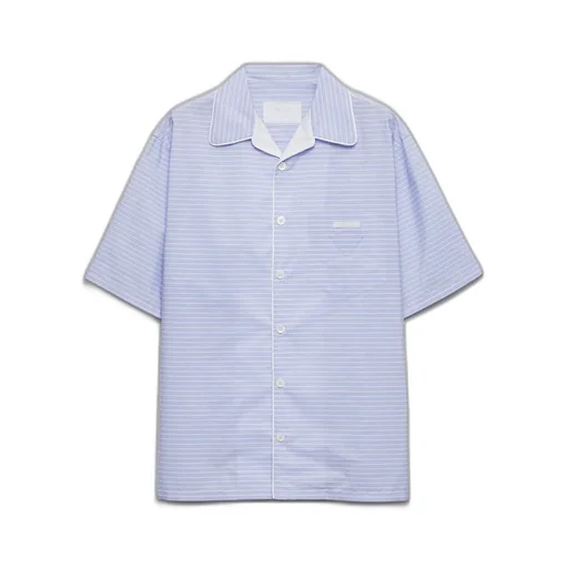 Striped Cotton Bowling Shirt