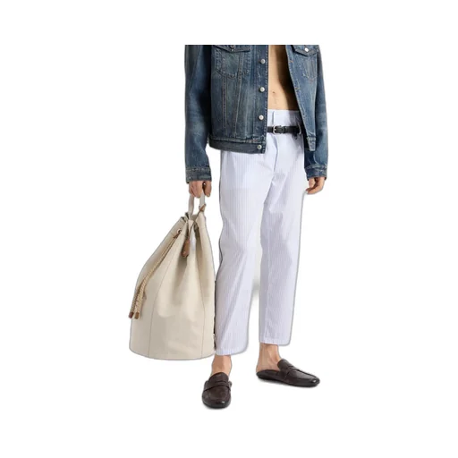 Striped Poplin Pants